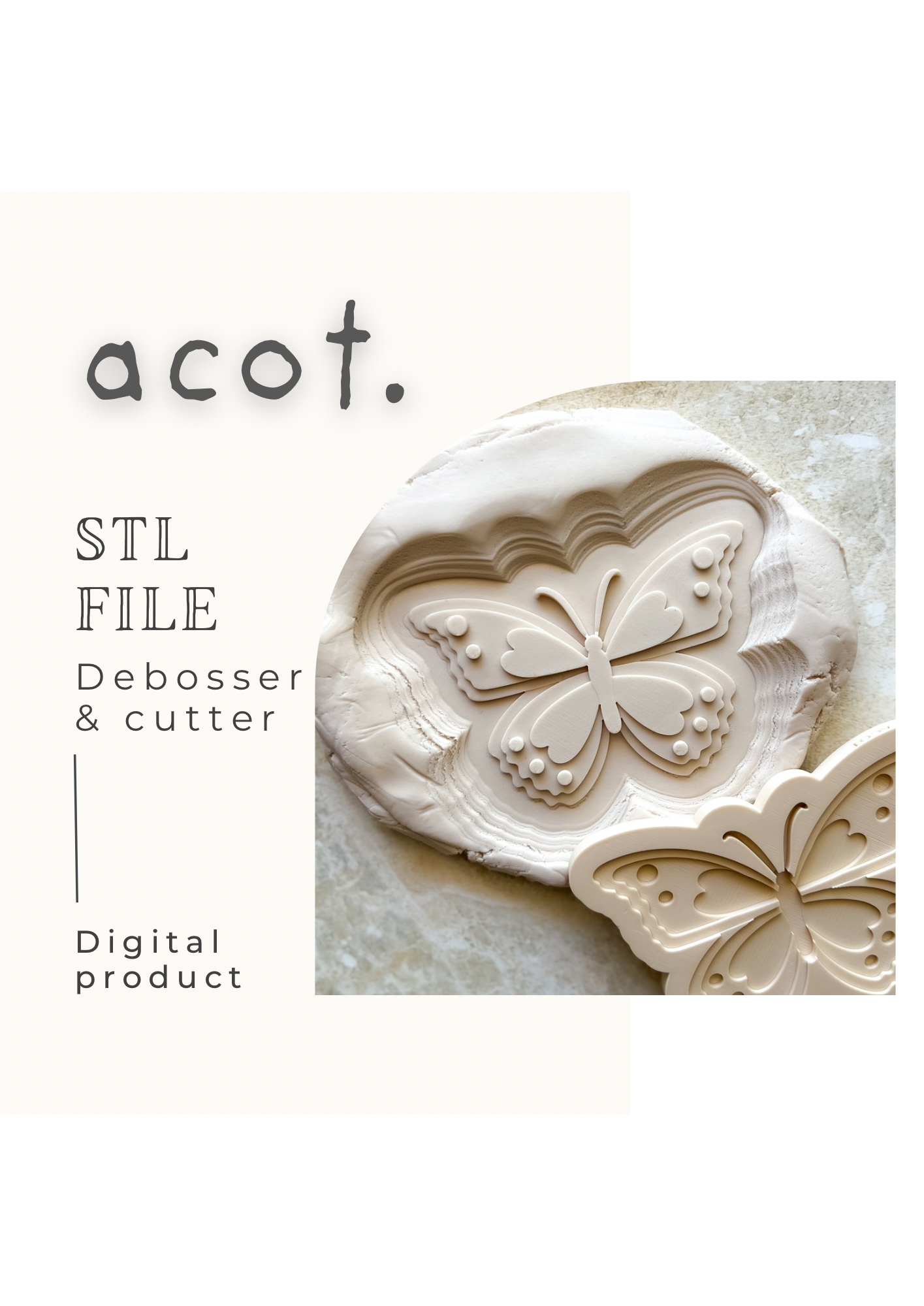 STL FILE Butterfly debosser and cutter