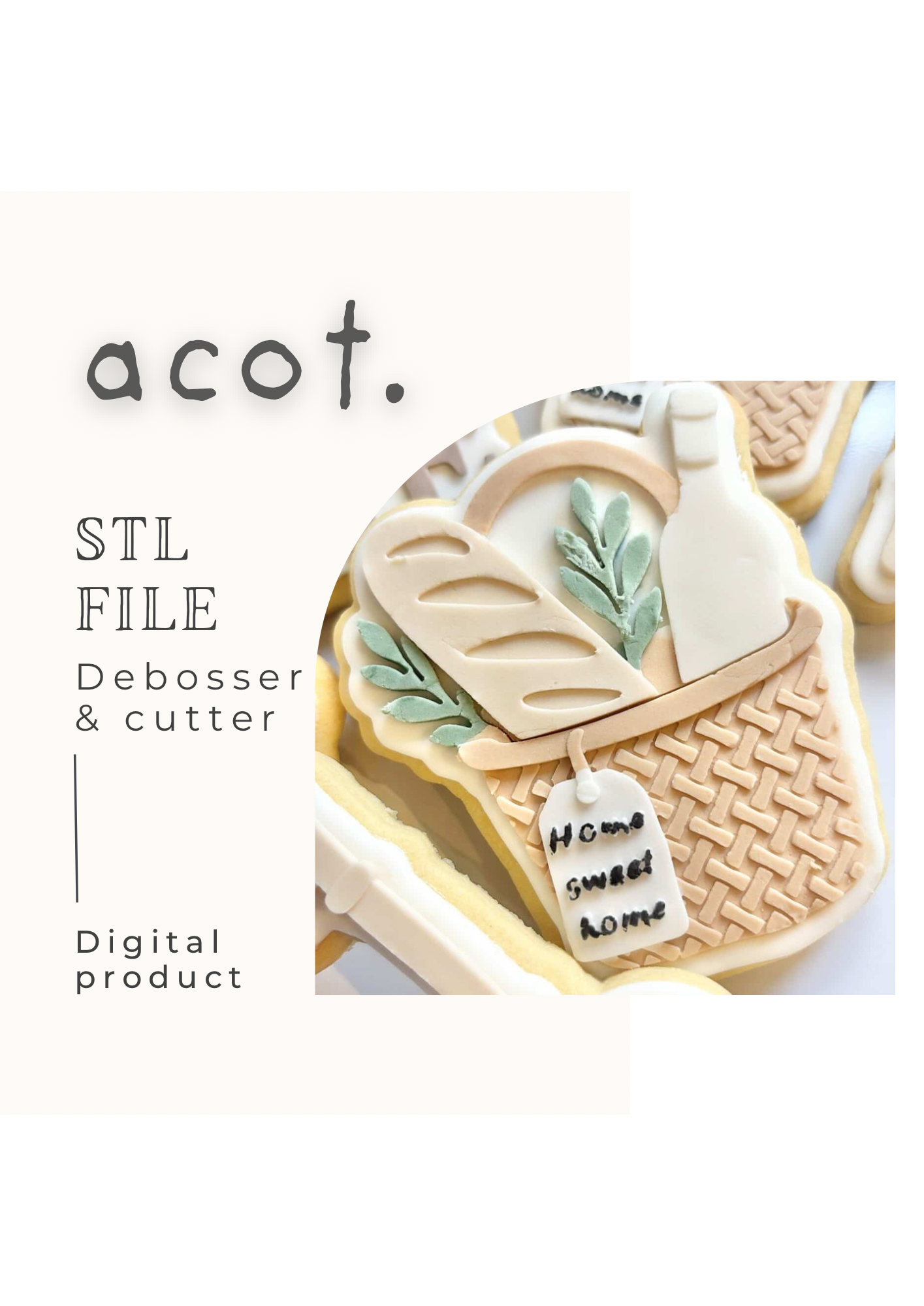 STL FILE Housewarming basket debosser and cutter