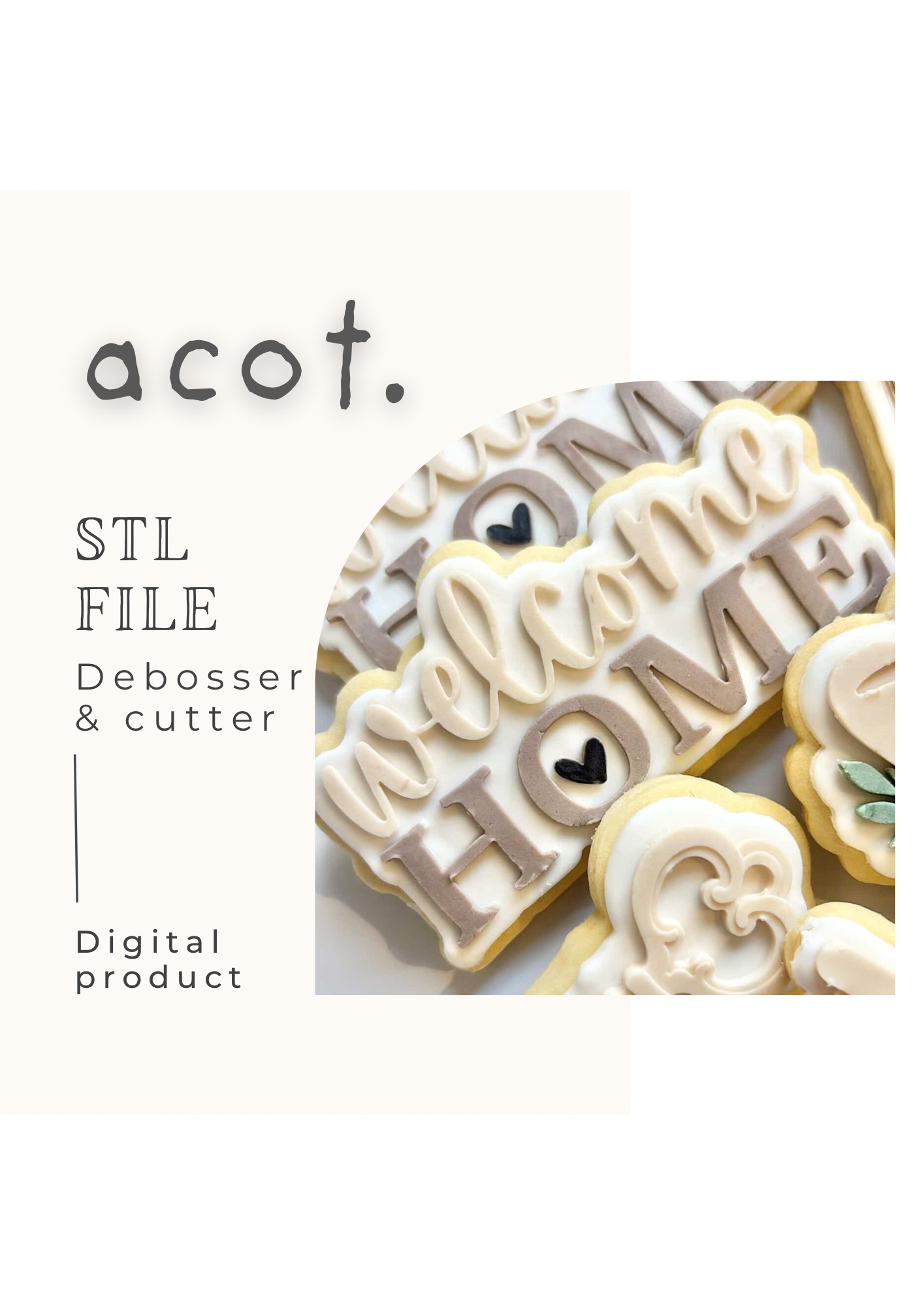 STL FILE Welcome Home debosser and cutter