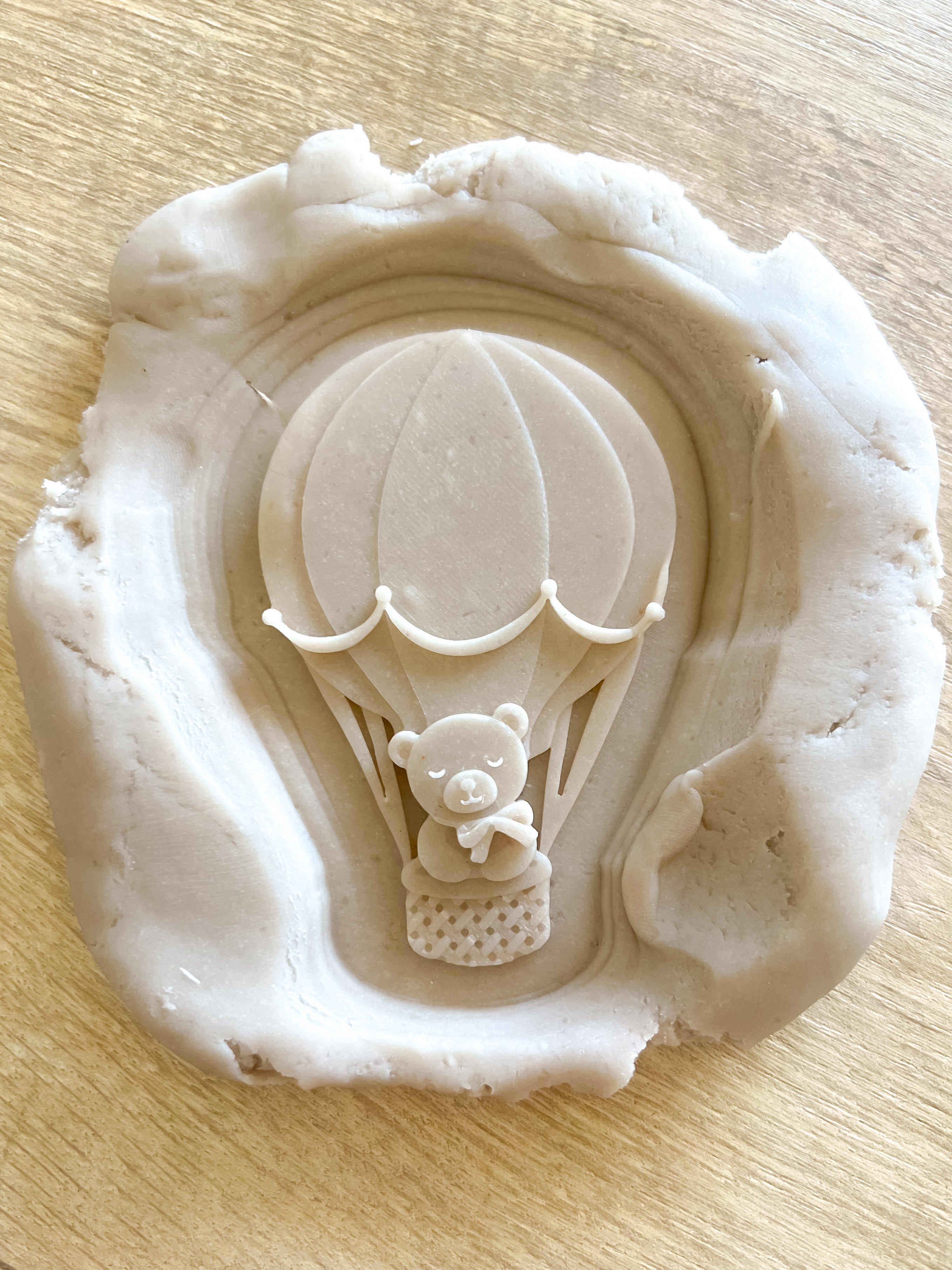 Bear in hot air balloon debosser and cutter