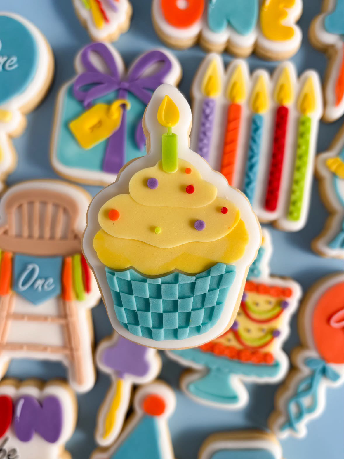 Cupcake with candle debosser and cutter